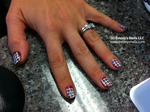 Alabama Hounds Tooth Nails